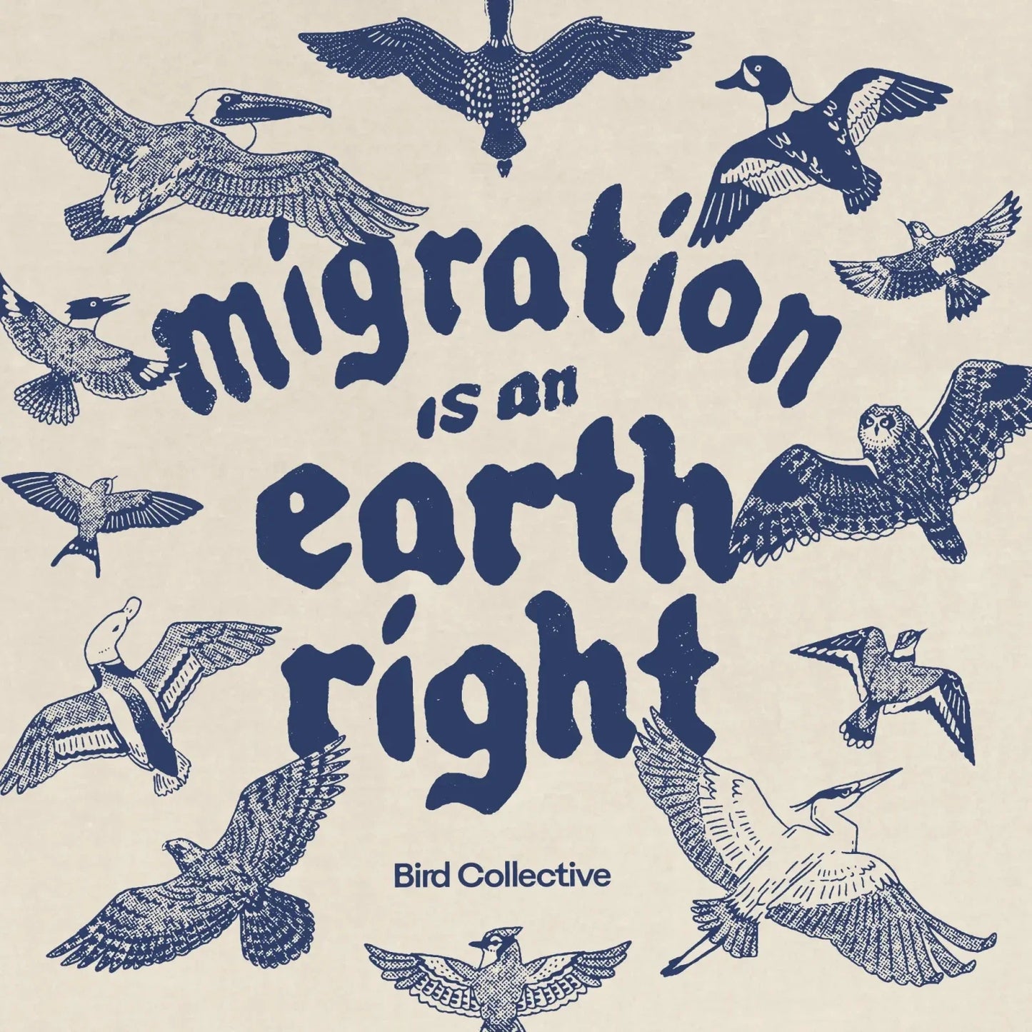 Migration Is An Earth Right Tee - Environmental Awareness Nature Statement Style