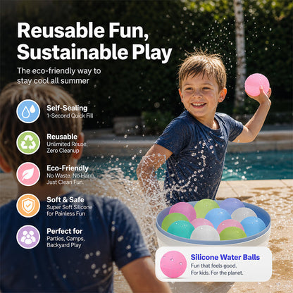 💦Immergi, lancia, ripeti🎈 Reusable Self-Sealing Water Balloons