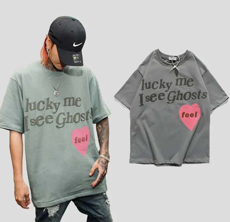 Retro Printed Gray Men T-Shirt