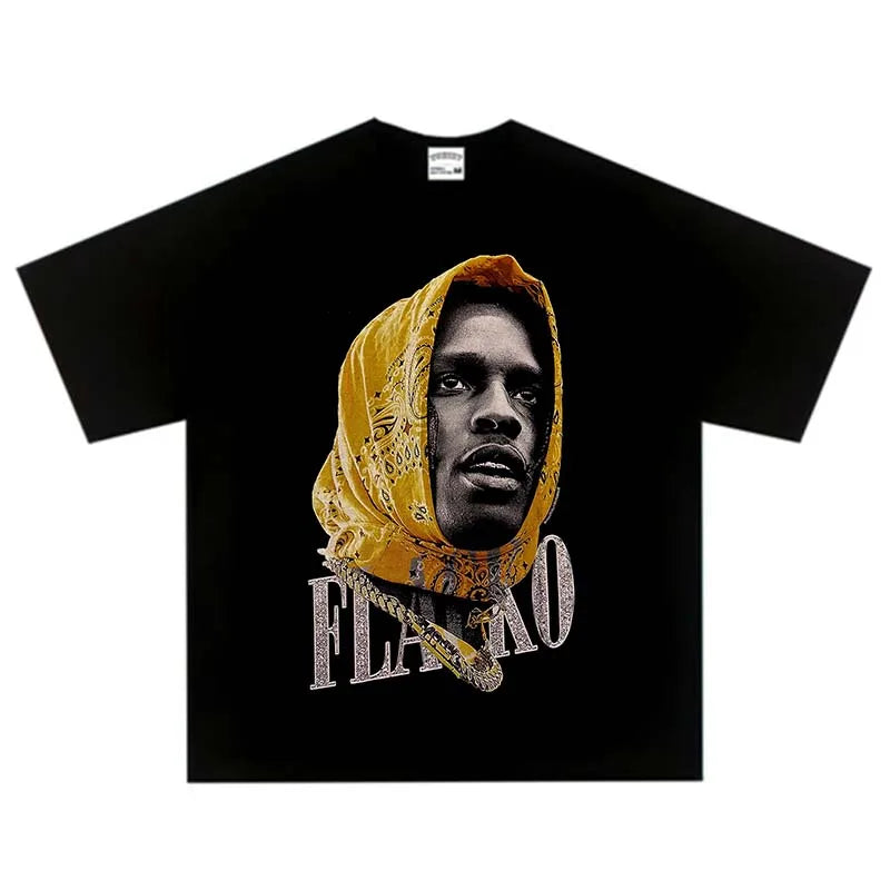 Vintage Washed Rapper Graphic Tees - Summer Streetwear