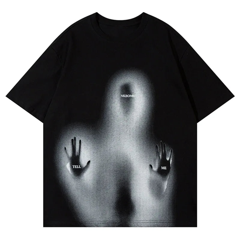 Punk Rock T Shirts Unreal Shadows Oversized Graphic Tee