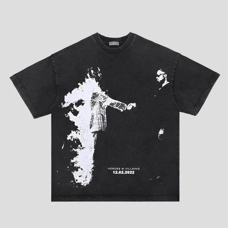 Heroes and Villains T Shirt Hip-Hop Album Print Tee