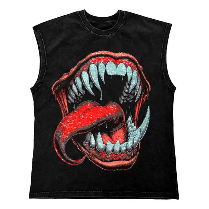 Gangsta T Shirt - Washed Tank Top for Men