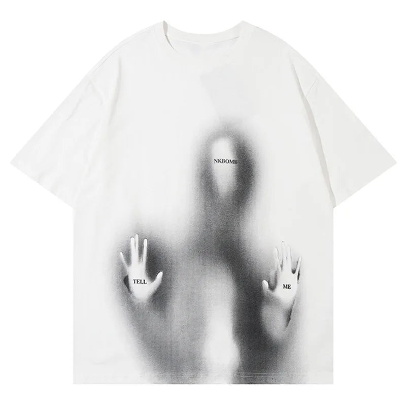 Punk Rock T Shirts Unreal Shadows Oversized Graphic Tee