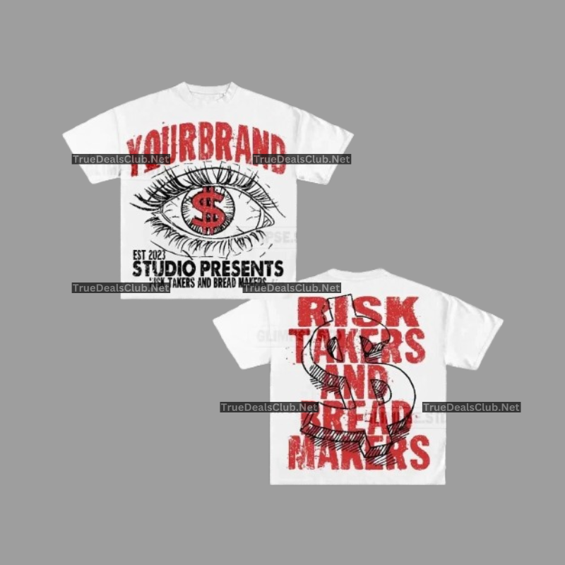 Retro Eye Letter Print Unisex Cotton Graphic Tees - Y2K Style