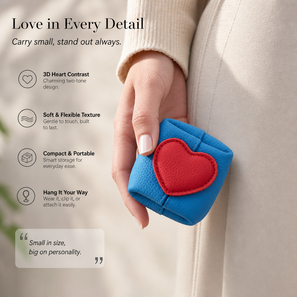🥹💖A small, divine luxury gift for jewelry lovers --Sweetheart Mini Leather Clutch✨