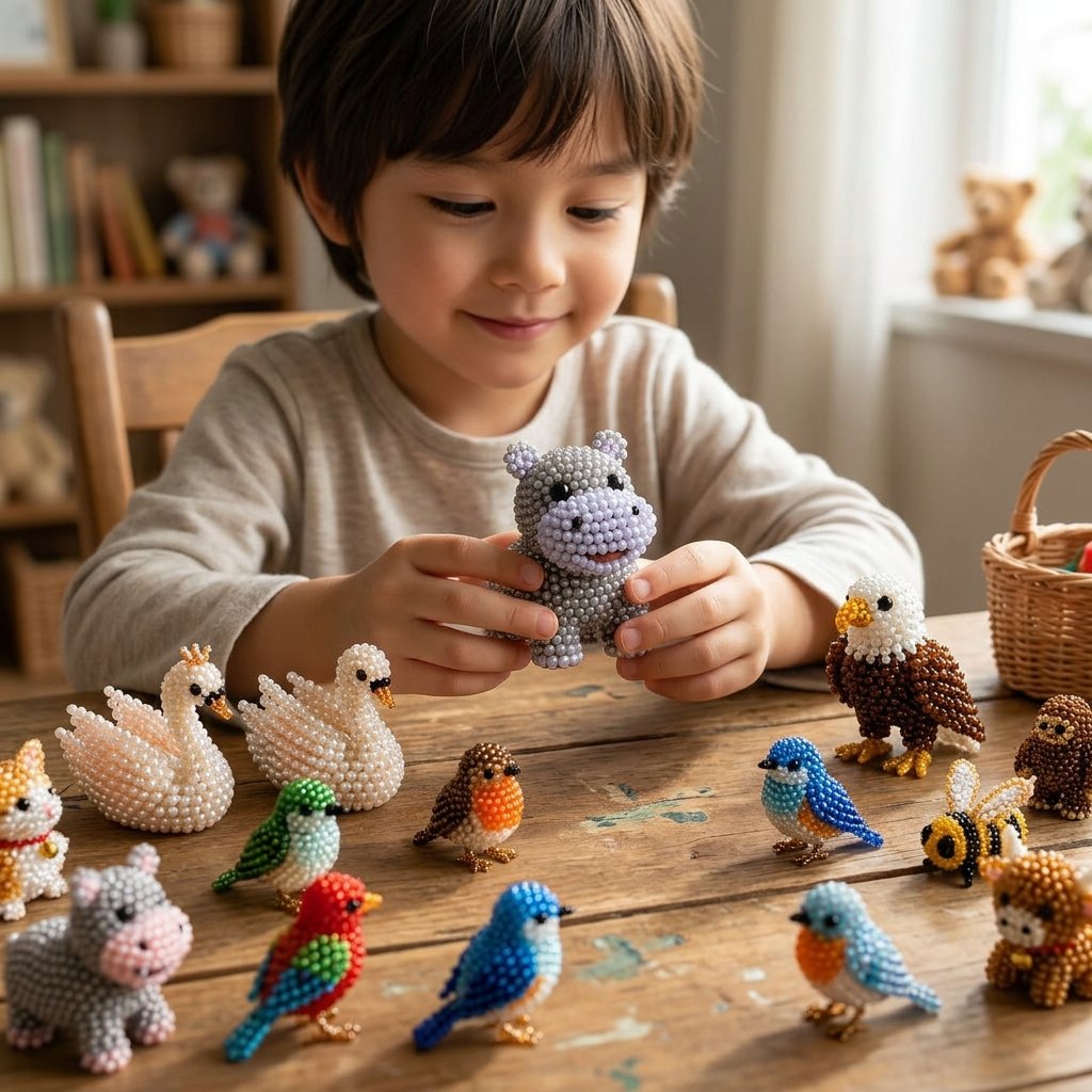 💸Riduzione di prezzo a tempo limitato🐦Il tuo nuovo hobby preferito è arrivato! -- Kit fai da te per creare piccoli animali 3D con perline