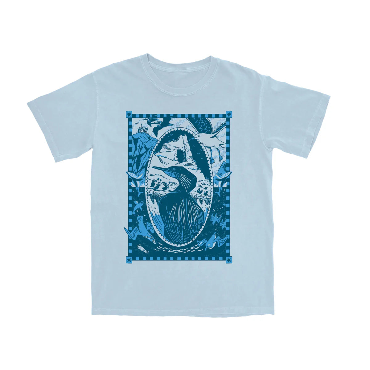 Lightweight Cotton T-Shirt - Farallon Islands Tee - Coastal Wildlife Nature Style