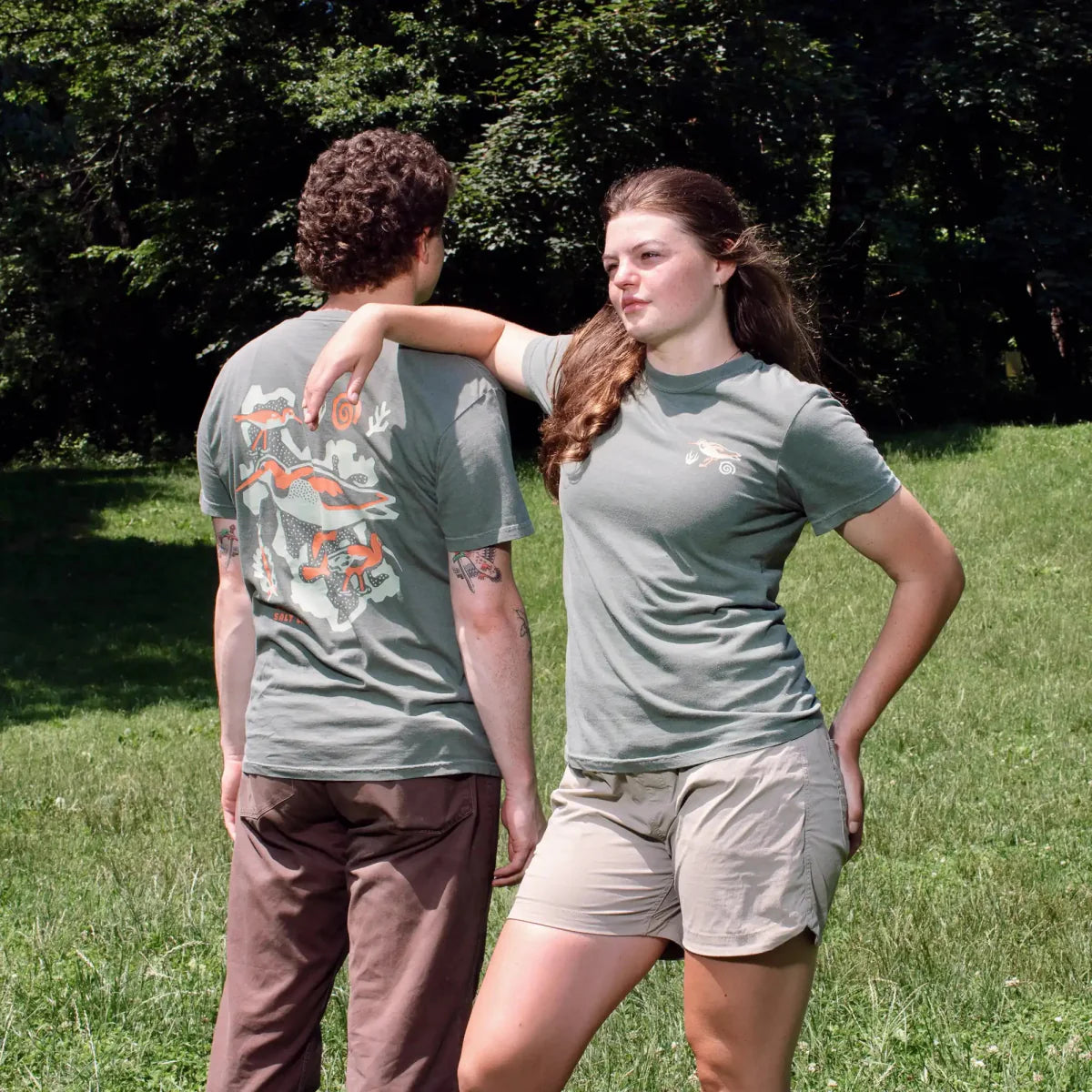 Cotton Graphic T-Shirt - Great Salt Lake Tee - Nature Landscape Outdoor Style