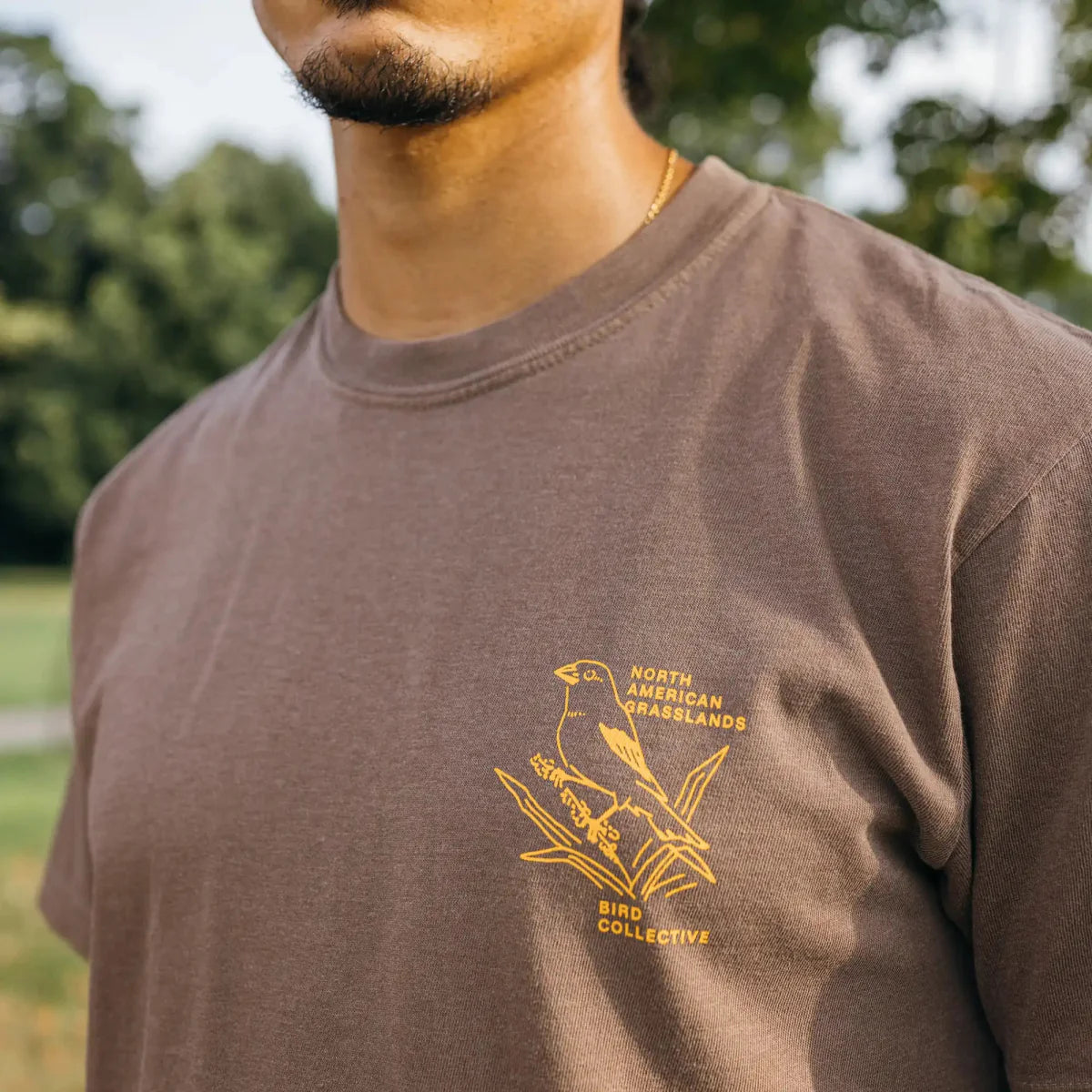 Cotton Graphic T-Shirt - Lark Bunting Tee - Prairie Bird Nature Style