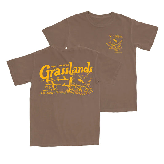 Cotton Graphic T-Shirt - Lark Bunting Tee - Prairie Bird Nature Style