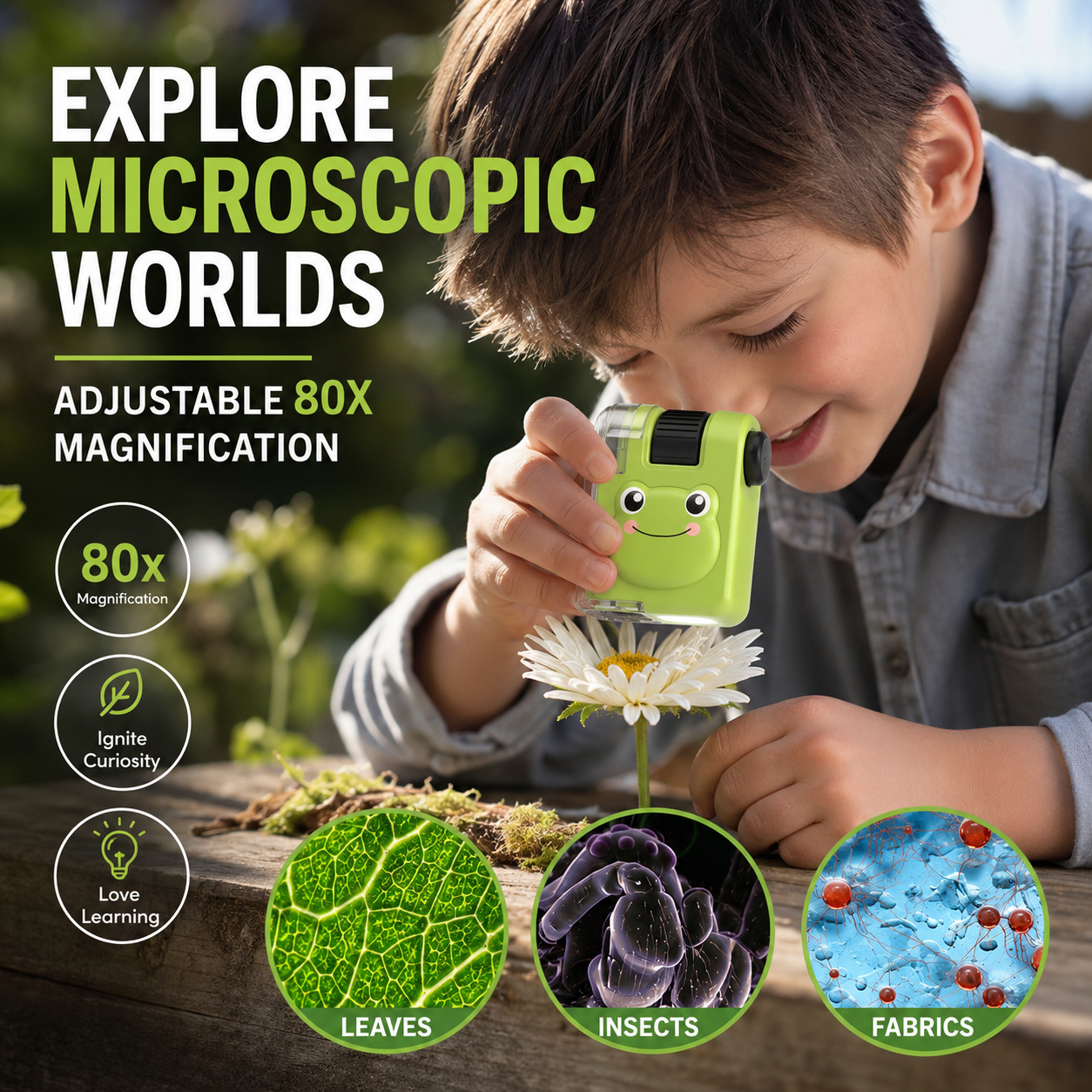 🔥Selling Fast – 55% OFF Clearance🎁Portable Educational Microscope for Kids