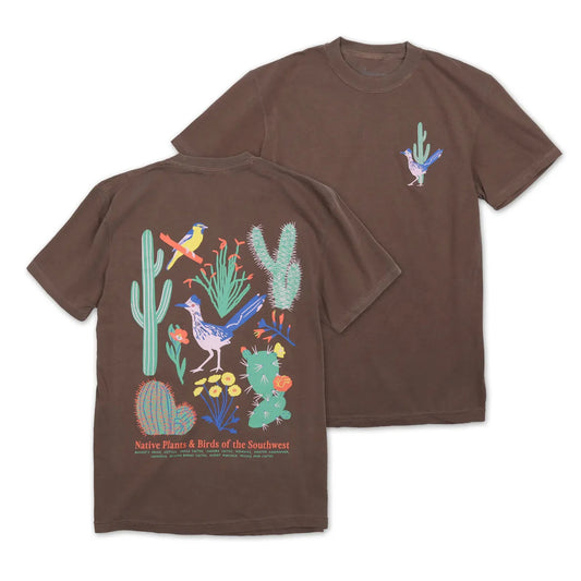 Cotton Graphic T-Shirt - Southwestern Natives Tee - Desert Nature Southwest Style