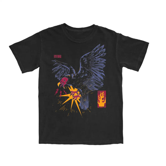 Cotton Graphic T-Shirt - Turkey Vulture Tee - Wildlife Birdwatching Nature Style
